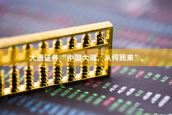 大通证券 “中国大湖，从何而来”。