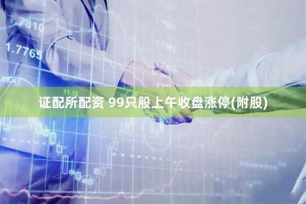 证配所配资 99只股上午收盘涨停(附股)