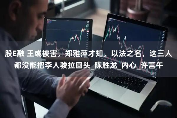 股E融 王彧被害，郑雅萍才知，以法之名，这三人都没能把李人骏拉回头_陈胜龙_内心_许言午