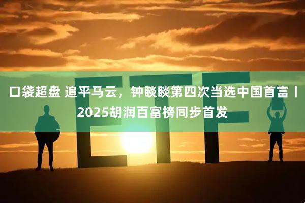 口袋超盘 追平马云,钟睒睒第四次当选中国首富丨2025胡润百富榜同步首发